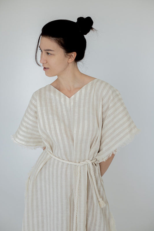 Coastal Breeze Striped Midi Dress