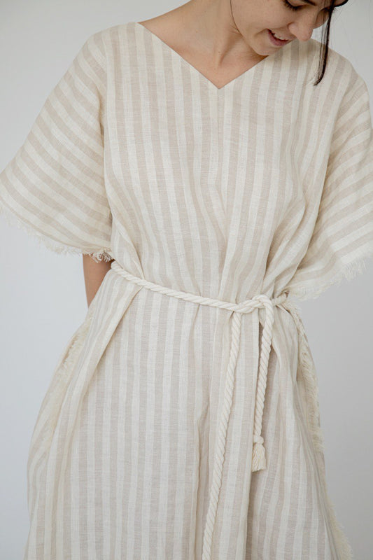 Coastal Breeze Striped Midi Dress