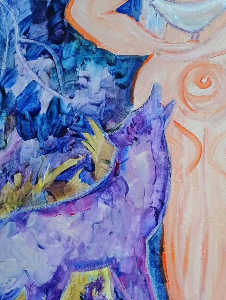 Acrylic painting Guardians of the Primordial Woods - stvoreno