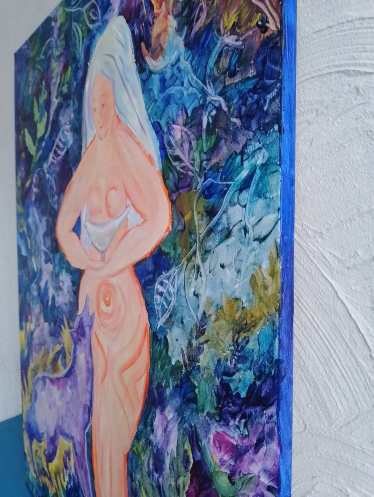 Acrylic painting Guardians of the Primordial Woods - stvoreno