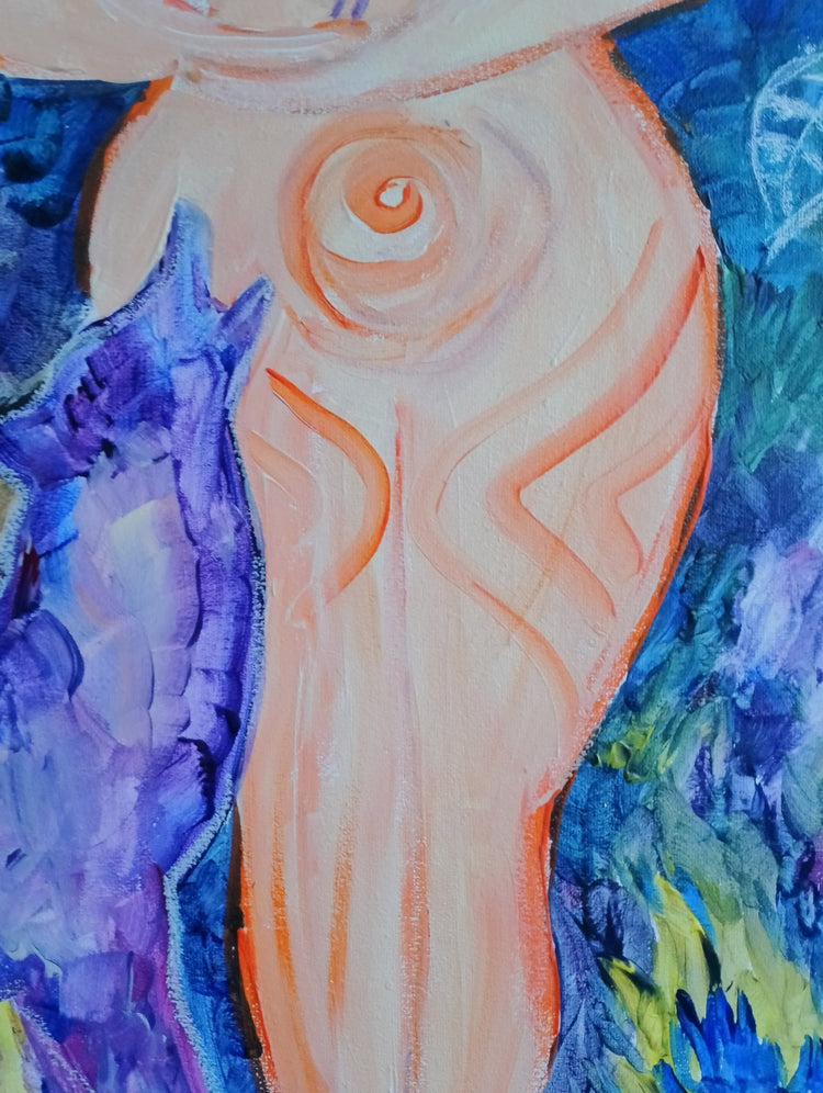 Acrylic painting Guardians of the Primordial Woods - stvoreno