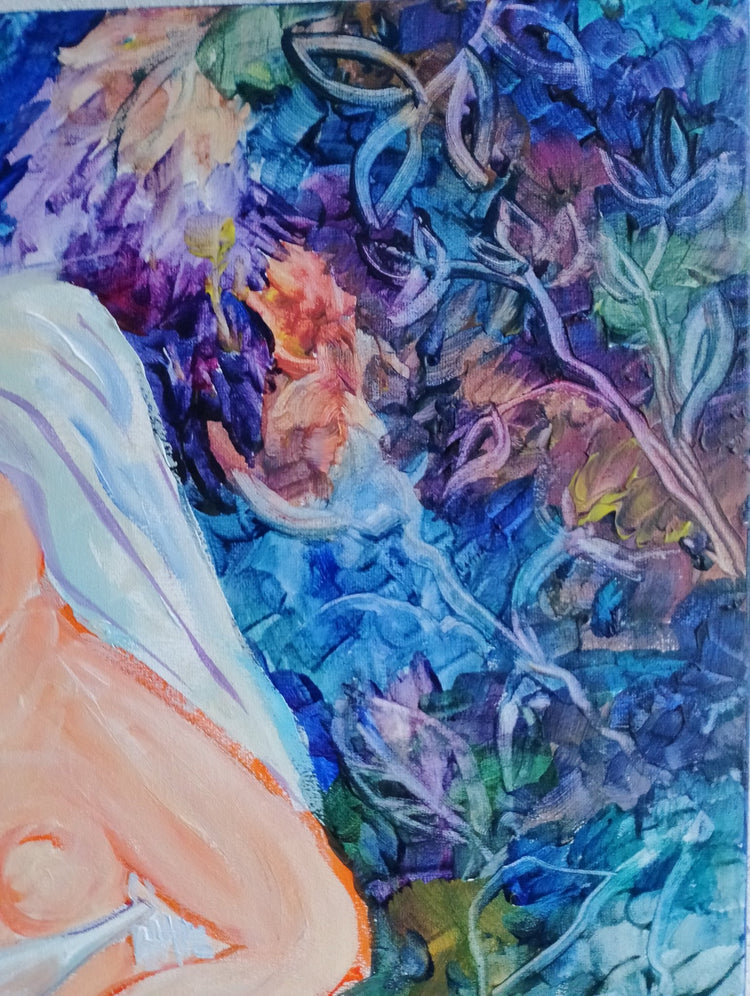 Acrylic painting Guardians of the Primordial Woods - stvoreno
