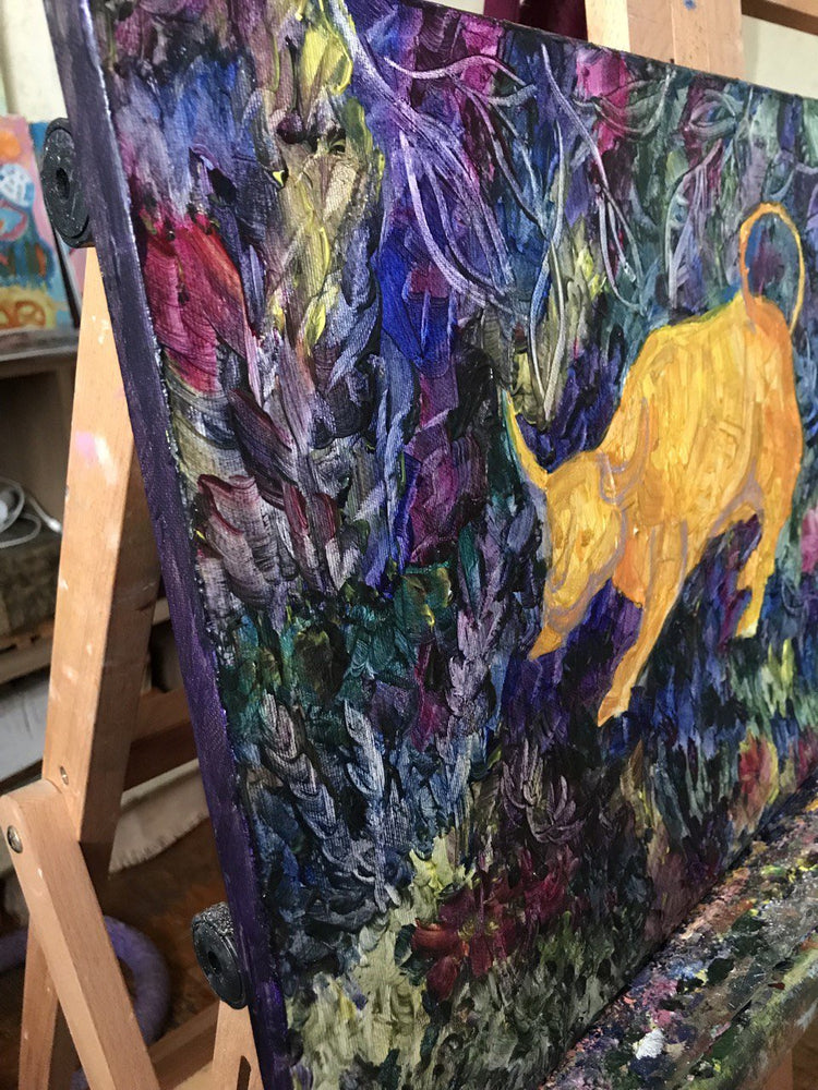 Acrylic painting Myths Bull - stvoreno