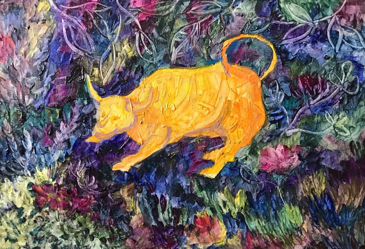 Acrylic painting Myths Bull - stvoreno