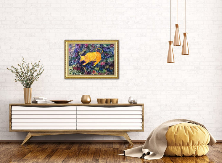 Acrylic painting Myths Bull - stvoreno