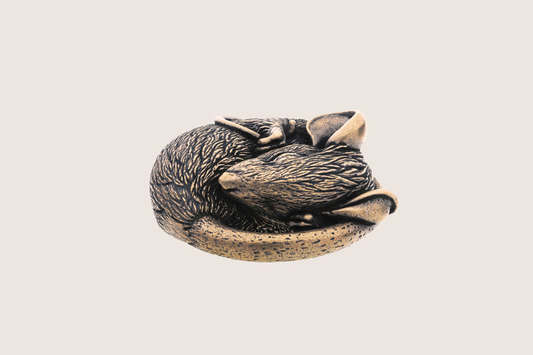 Bronze Miniature Sleeping Mouse