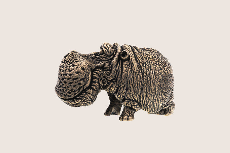 Bronze Mininature Figurine Hippopotamus