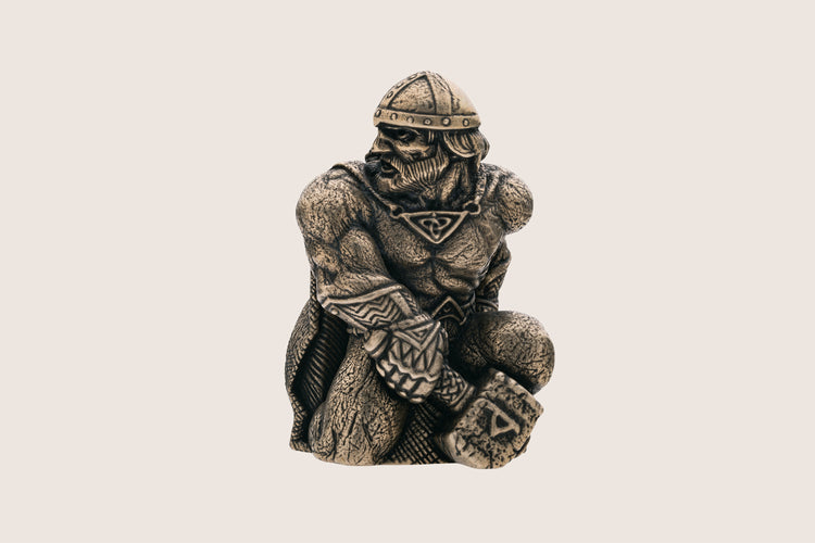Thor Bronze Figurine with Hammer