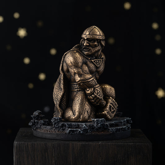 Thor Bronze Figurine with Hammer