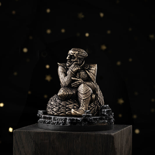Loki with Jormungandr Bronze Figurine