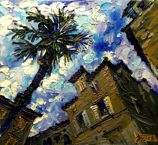 Oil painting Split’s Glance at the Sky