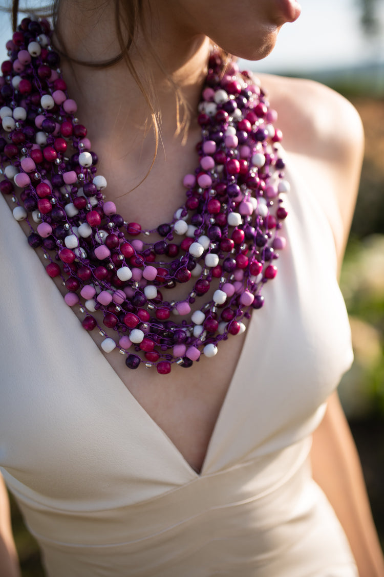 Necklace in the color of ripe berries