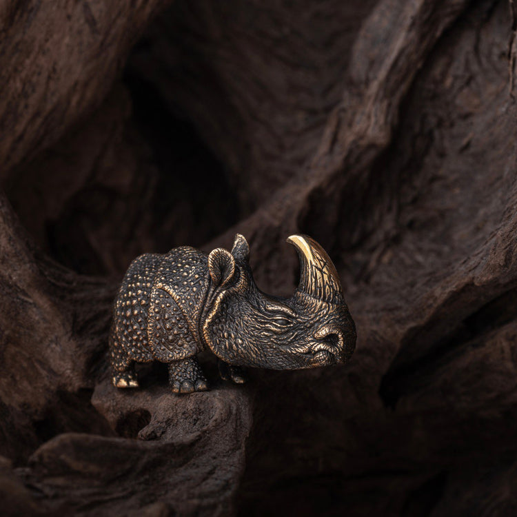 Bronze Miniature Rhino