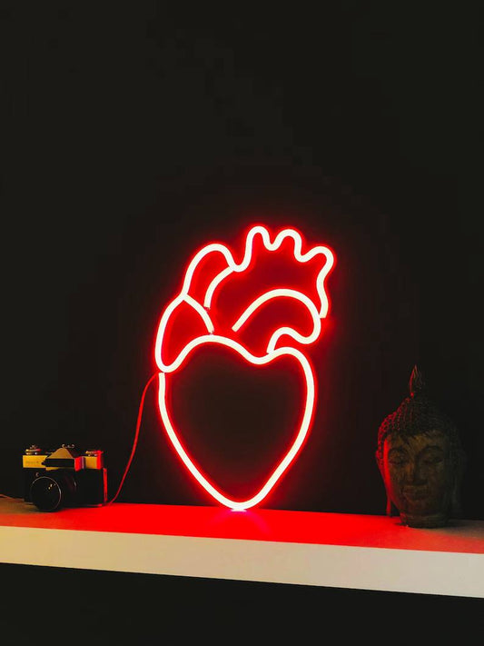 Neon sign Anatomical heart