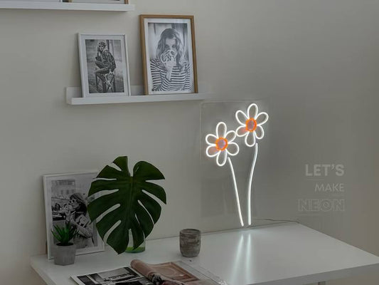 Neon sign Chamomile Flower