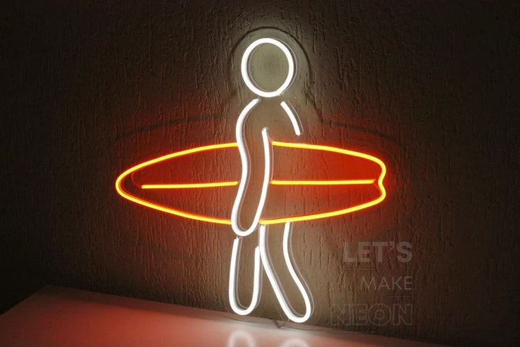 Neon sign Surfer