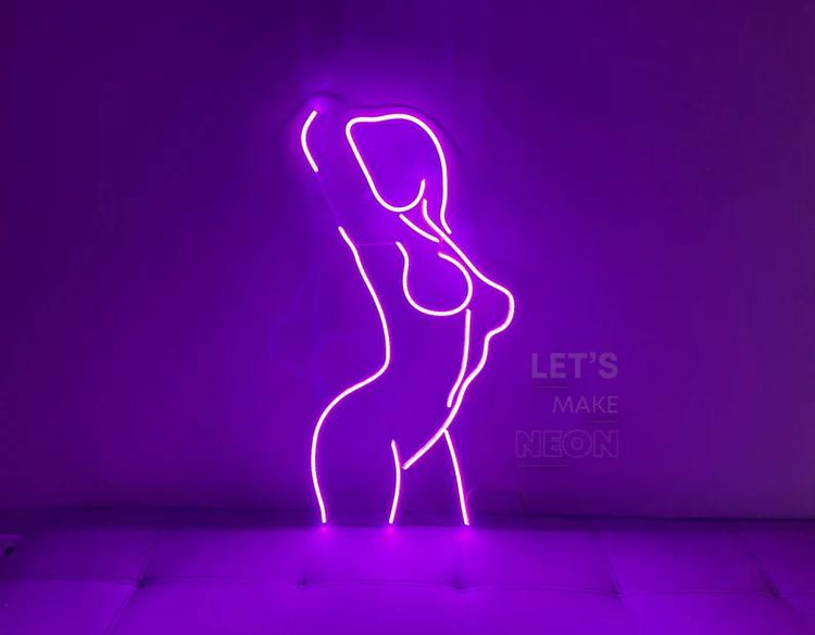 Neon sign Woman Body