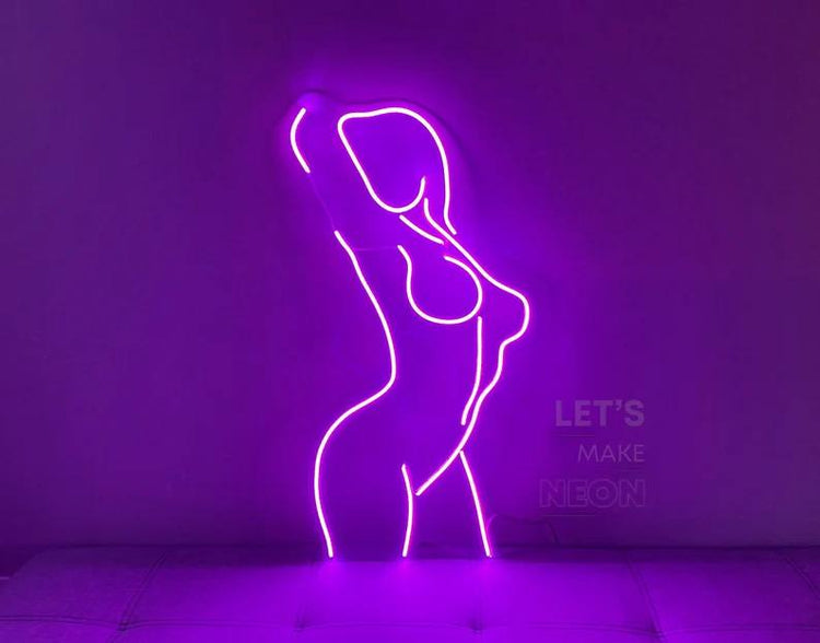 Neon sign Woman Body