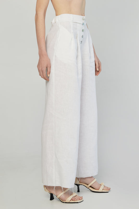 High-waisted palazzo pants