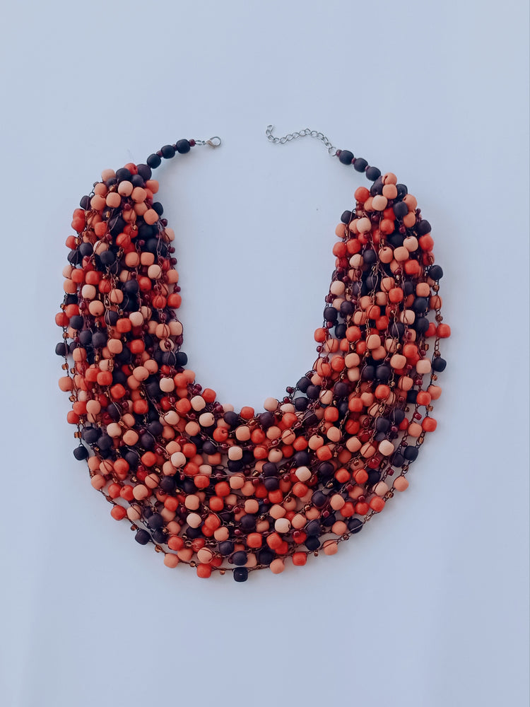 Matte necklace in sunset colors