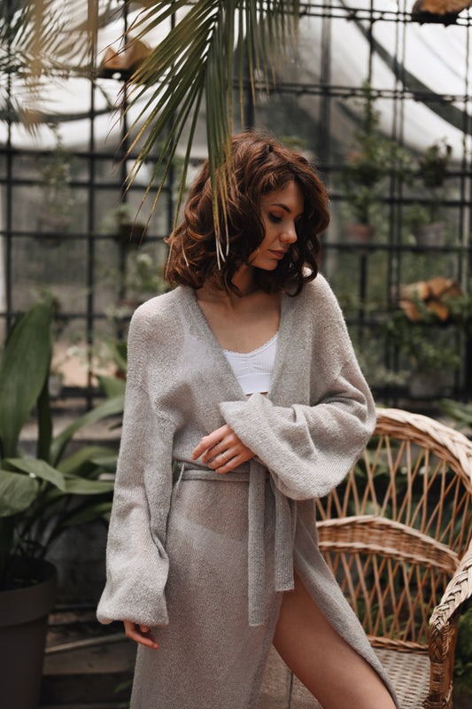 Mohair kimono - Gray