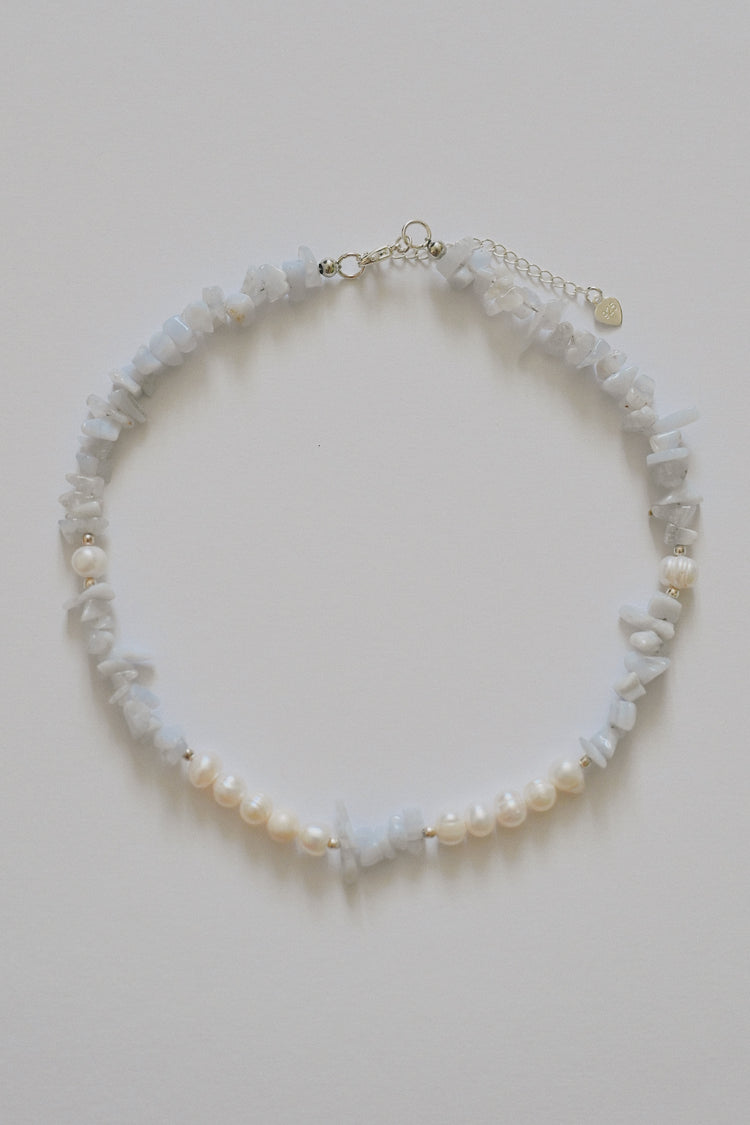 Mineral and silver necklace