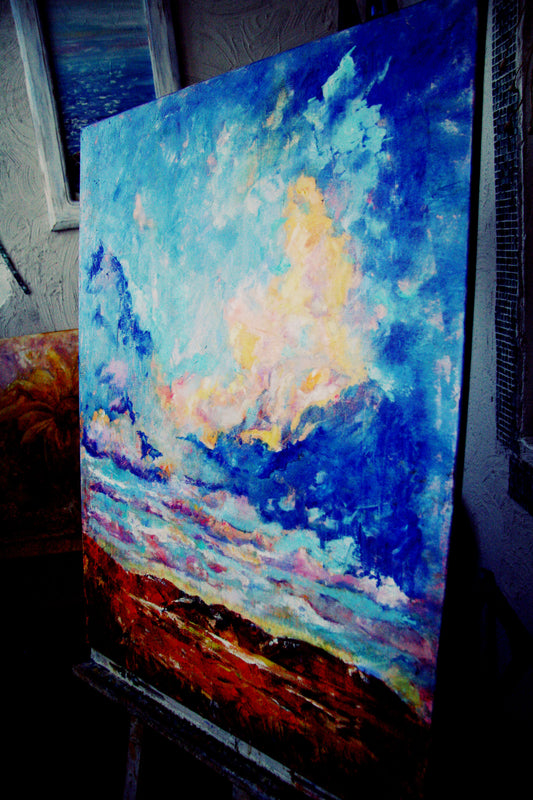 Oil painting Perl clouds