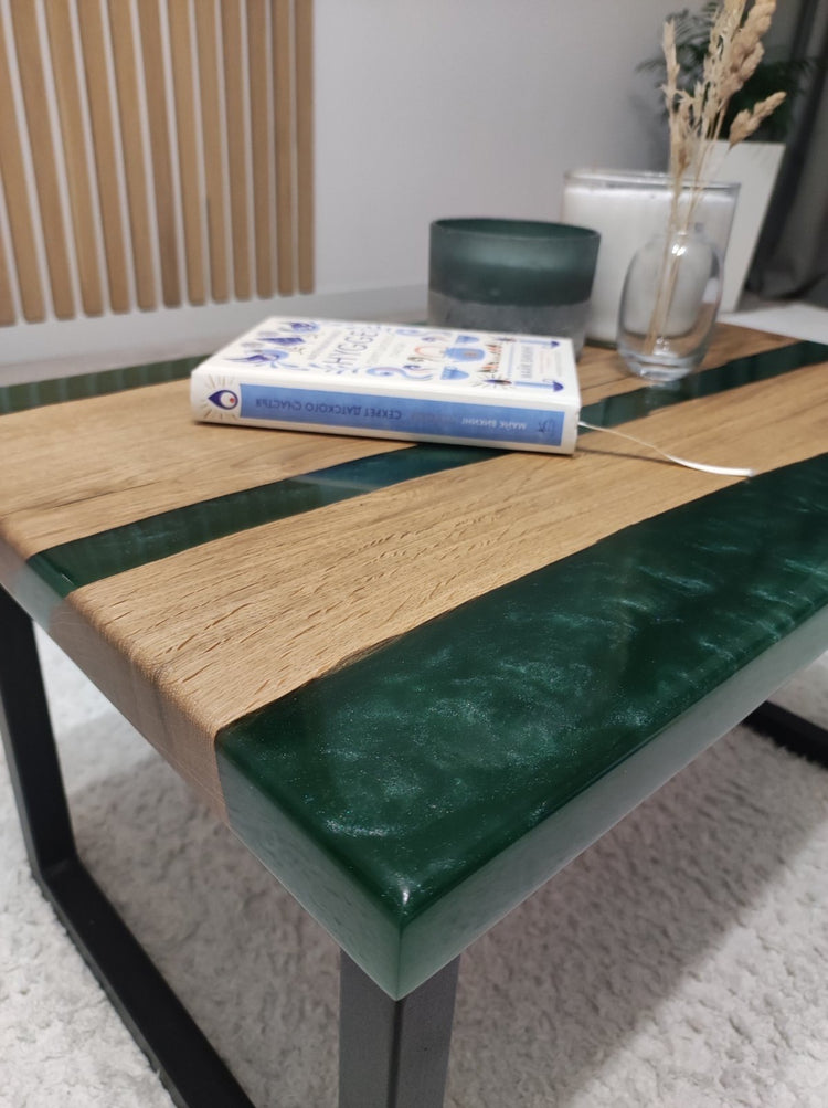 Green Oak coffee table