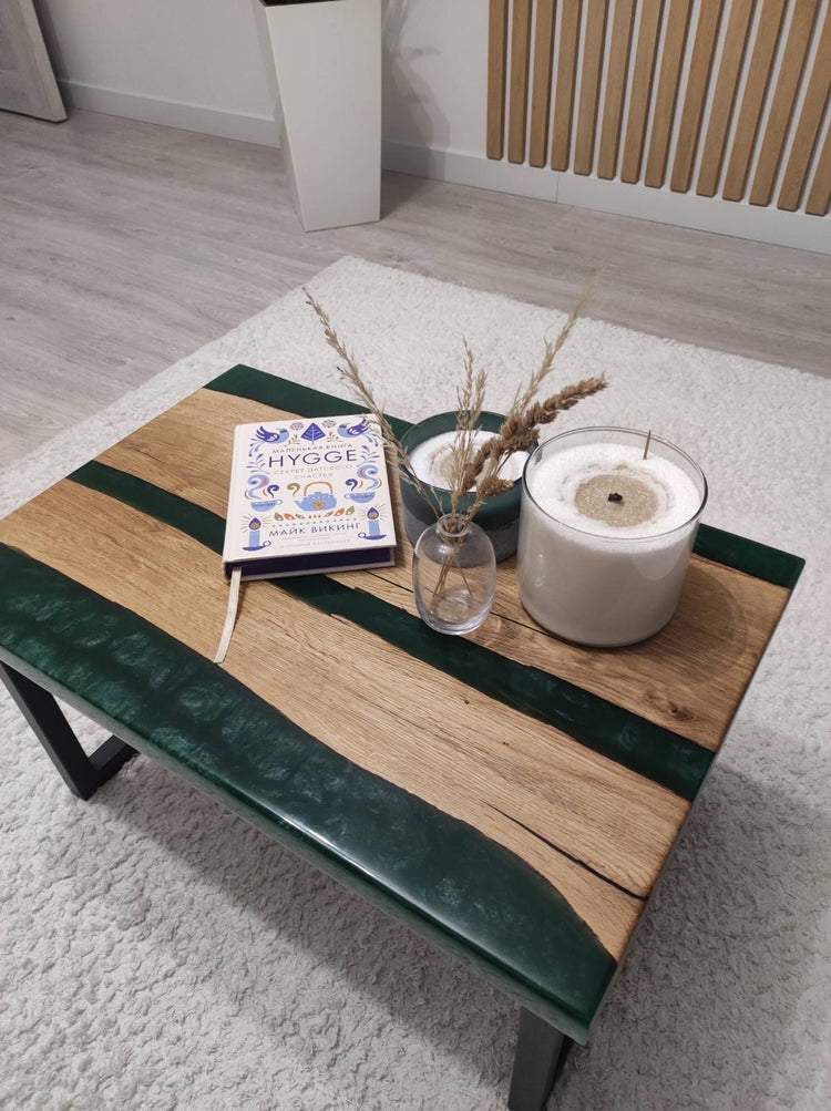 Green Oak coffee table