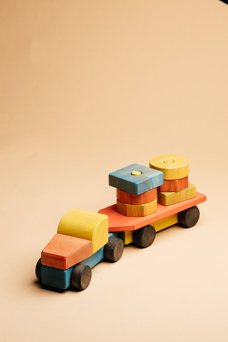 Wooden Toy Truck Big Pyramid