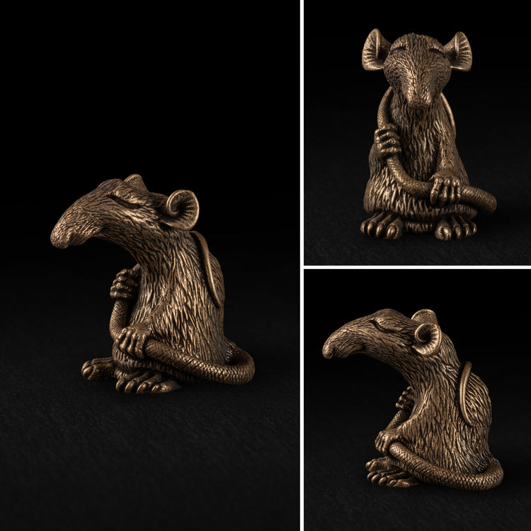 Rat Bronze Figure